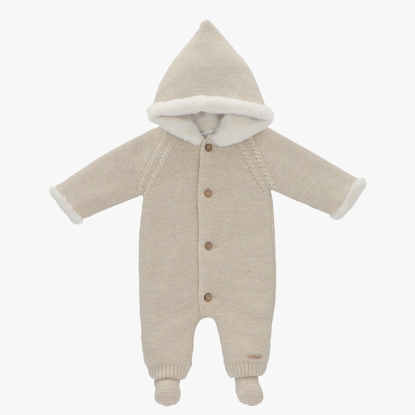 Martin Aranda Hooded Knit Pramsuit w/ Removable Feet