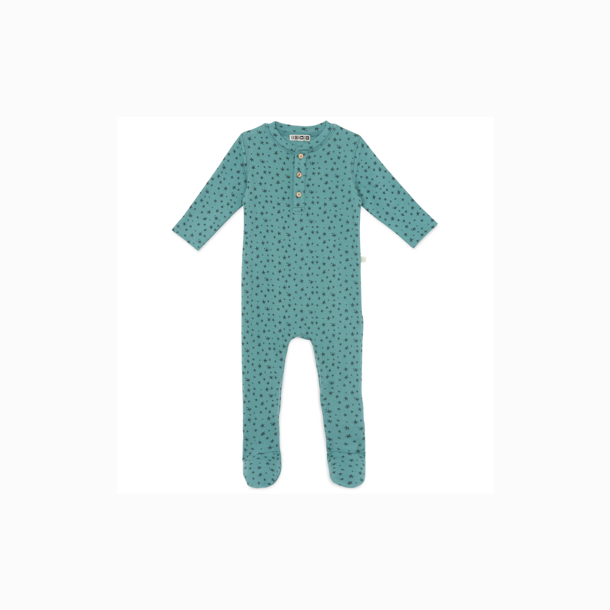 Bon Ton Ribbed Star Print Footie | Tuesday's Child