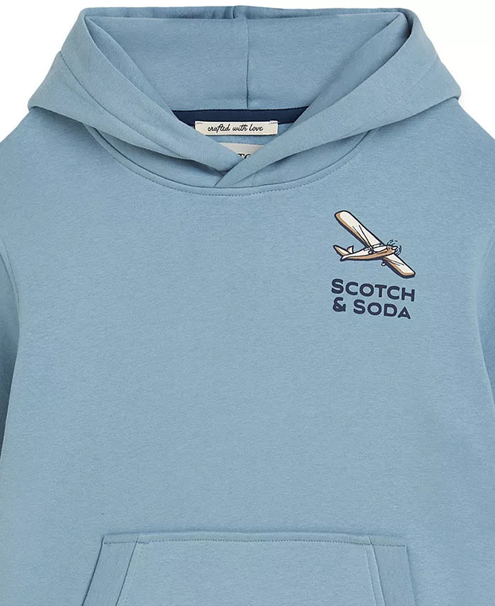 Scotch & Soda Logo Graphic Fleece Hoodie