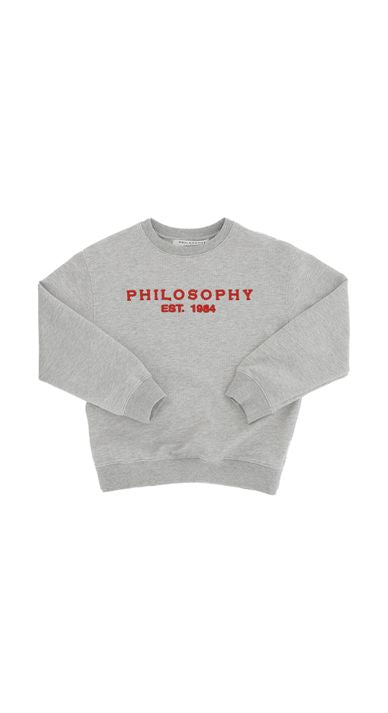 Philosophy LS Crew Neck Sweatshirt w/ Logo Embroidery