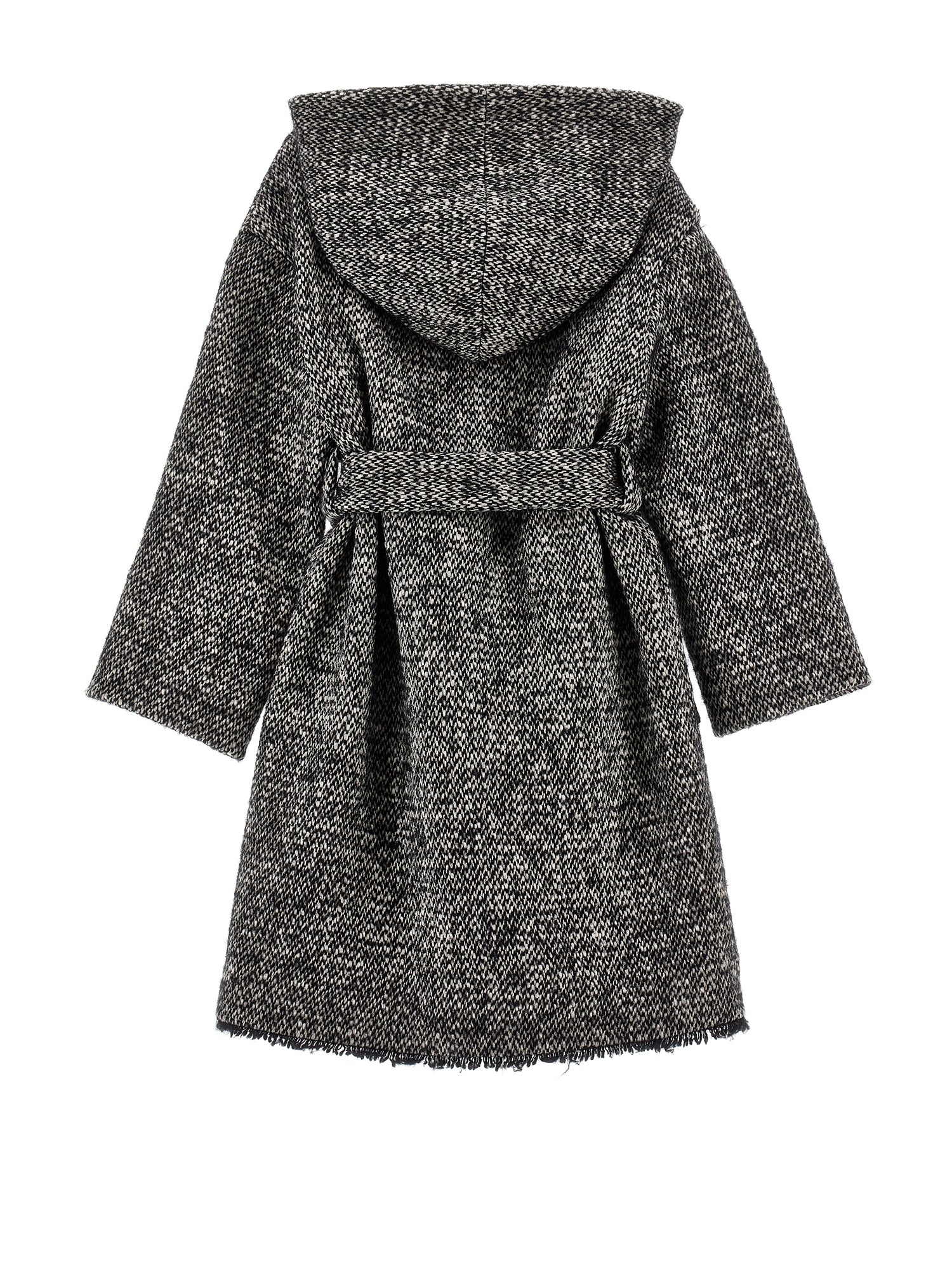 Monnalisa Hooded Knit Coat w/ Belt | Tuesday's Child