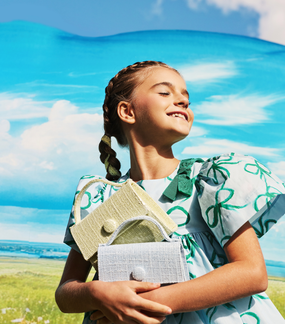 Mimisol Bow Print Cotton Dress