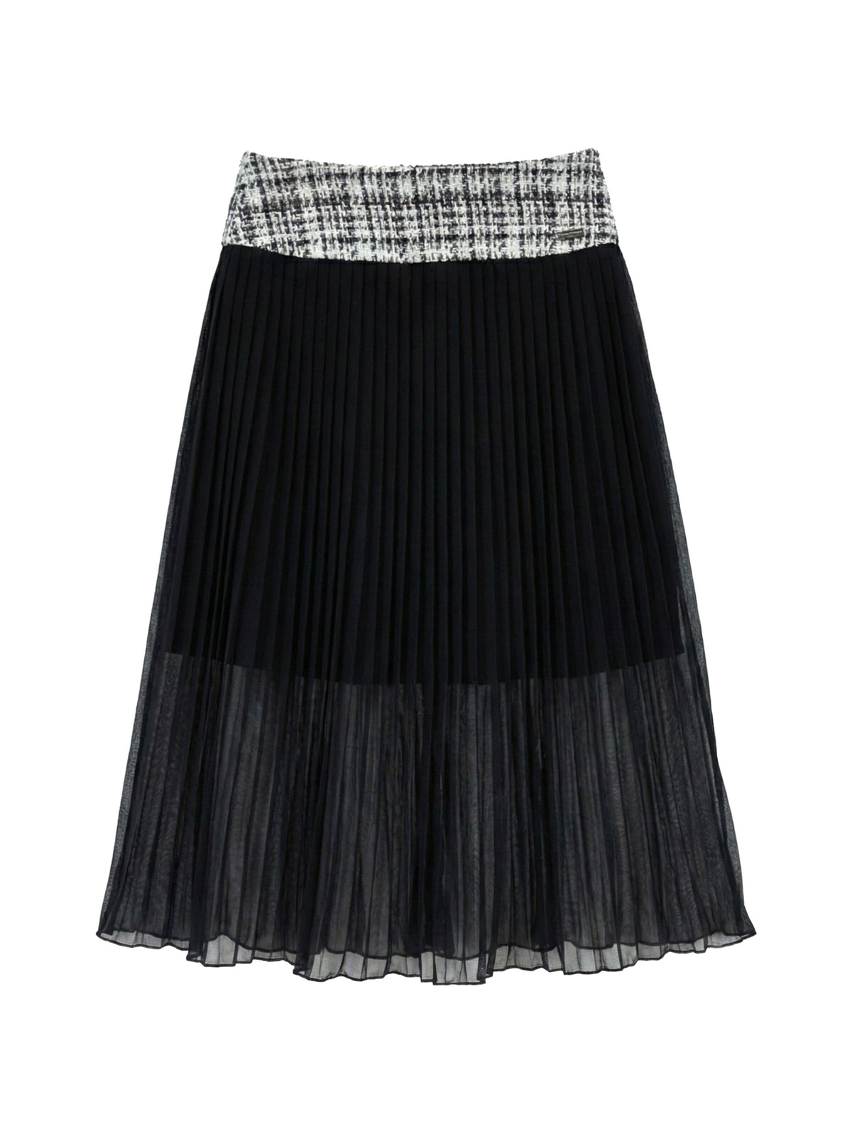 Monnalisa Pleated Boucle Skirt