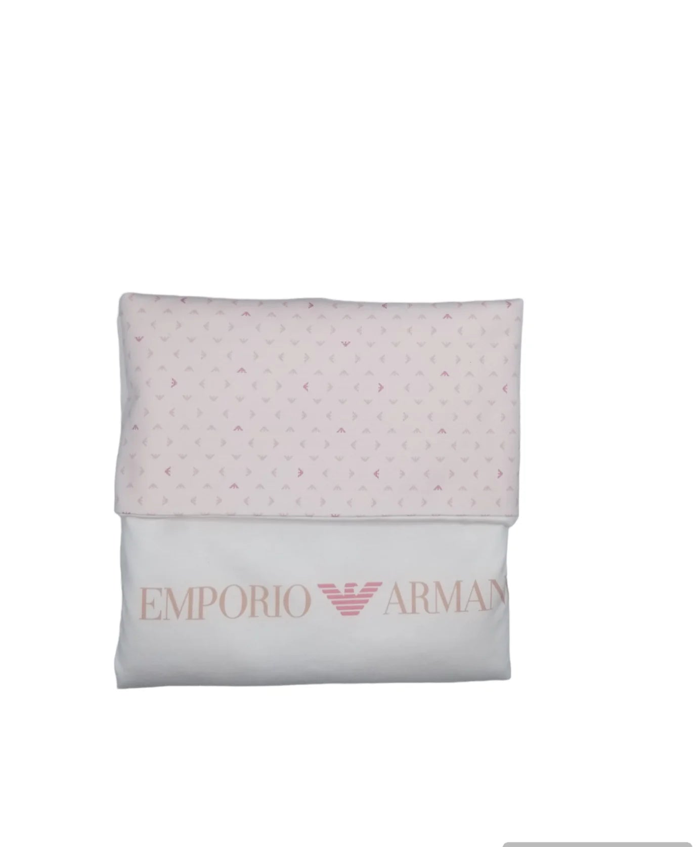 Armani Junior New Born Blanket w/ All Over Logo Print