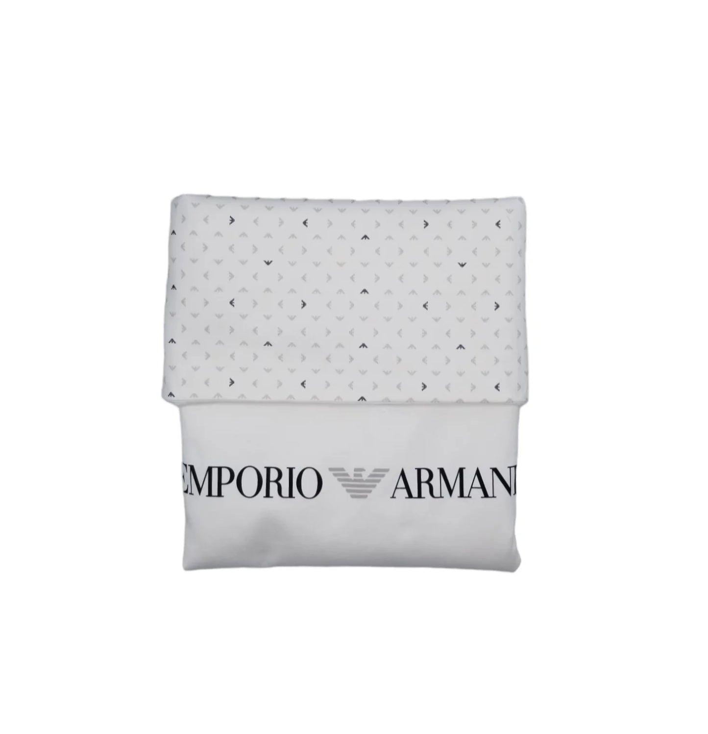 Armani Junior New Born Blanket w/ All Over Logo Print