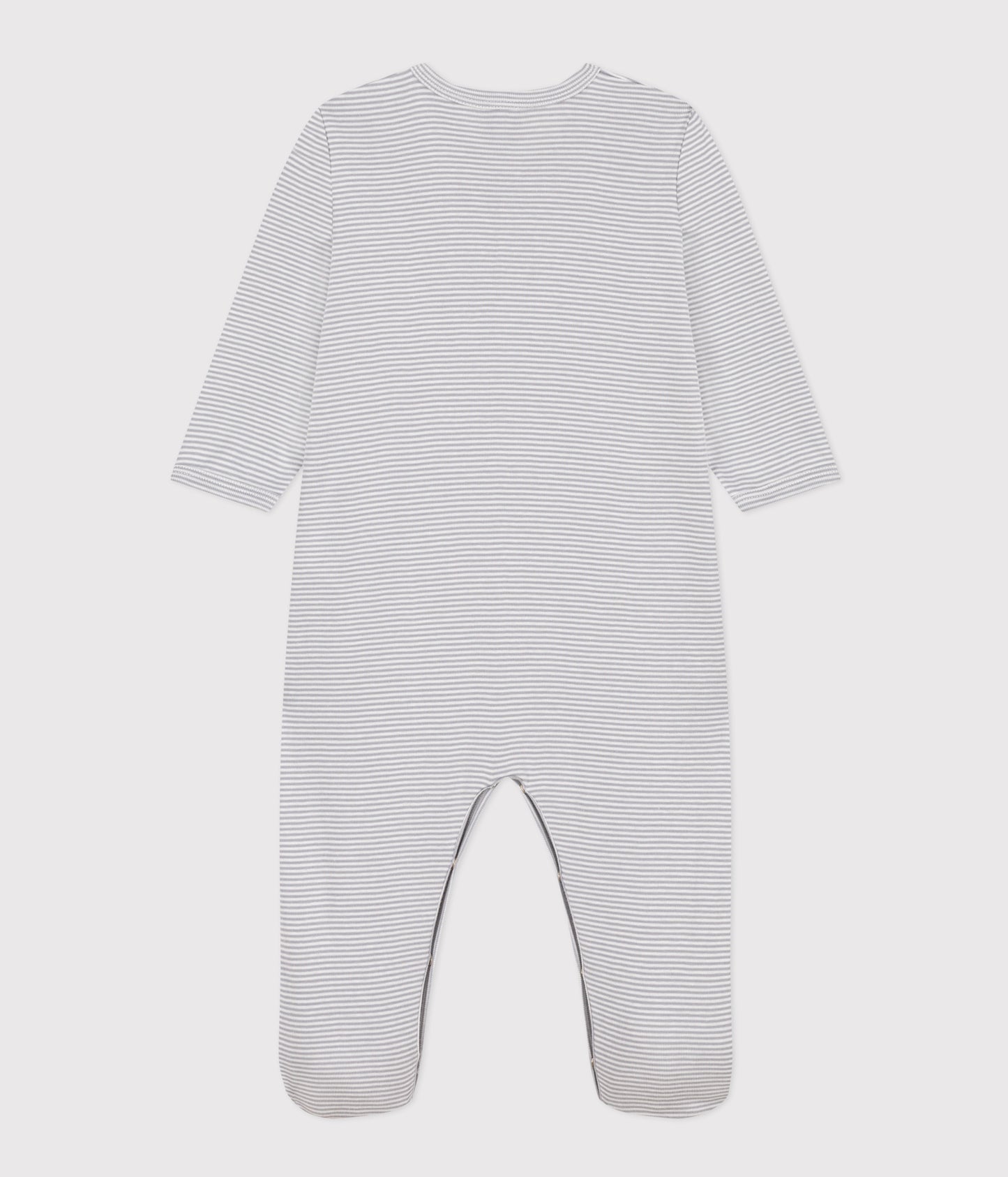 Petit Bateau Baby Boy Front Snap Striped Footie