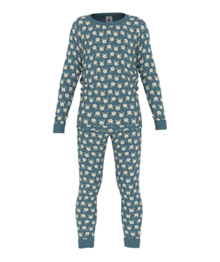 Petit Bateau Girl's LS Daisies Print Loungewear Set