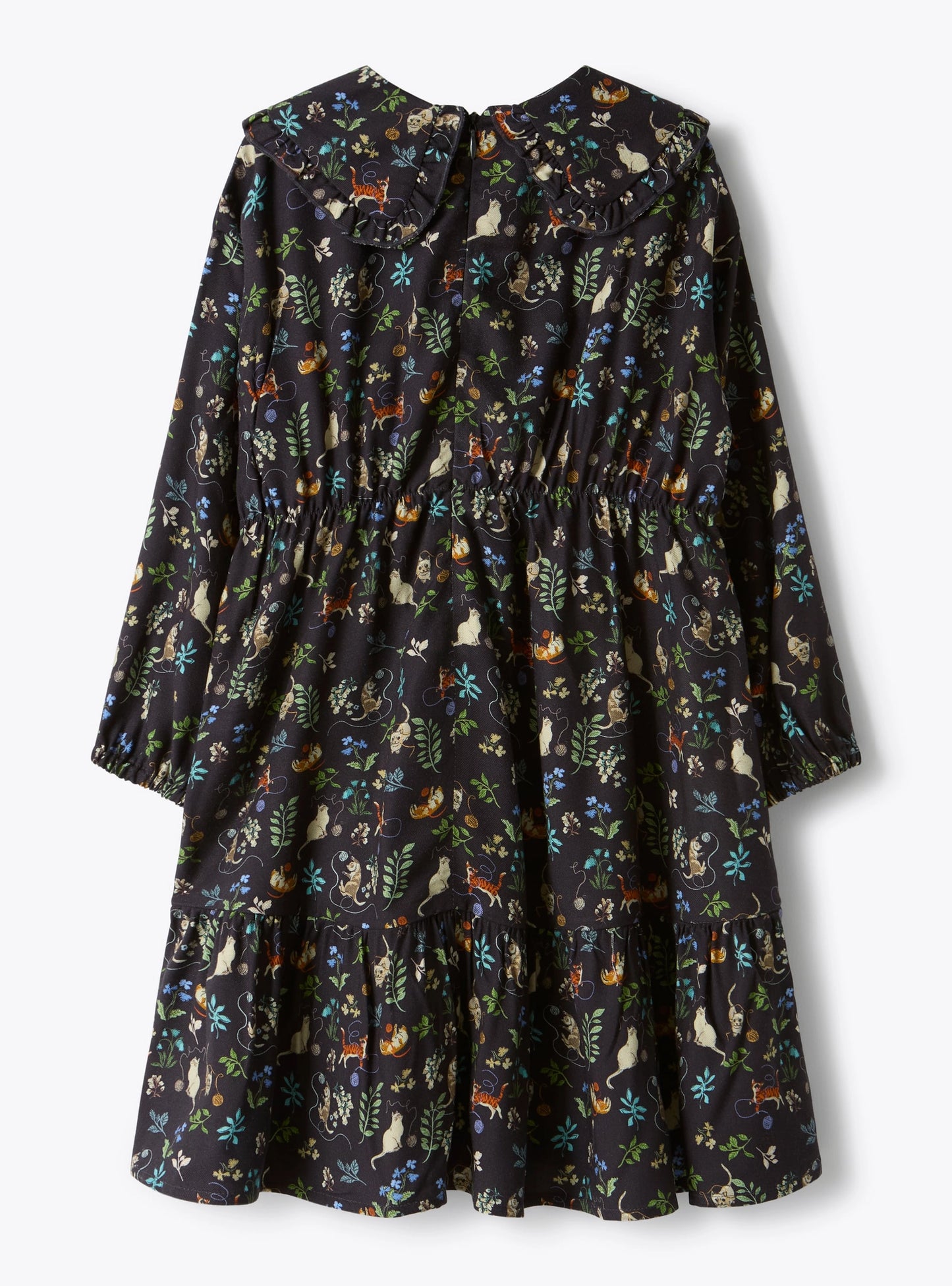 Il Gufo LS Floral Feline Dress