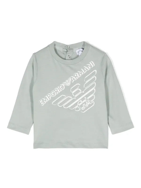 Armani Junior LS Graphic Logo T-shirt