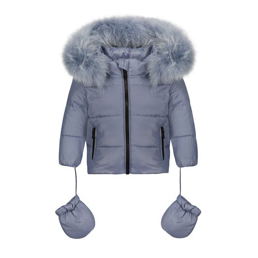Scotch Bonnet Baby Classic Puffer Jacket w/ Fur Hood