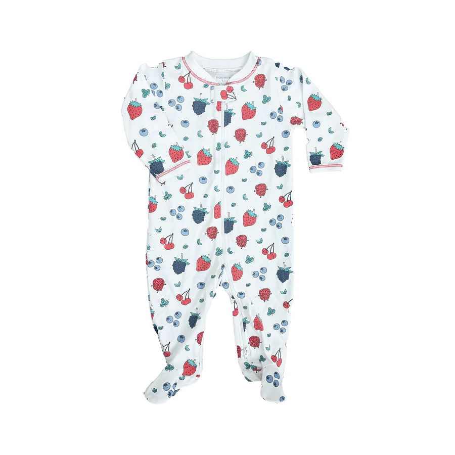 Noomie Berries & Cherries Zipper Footie