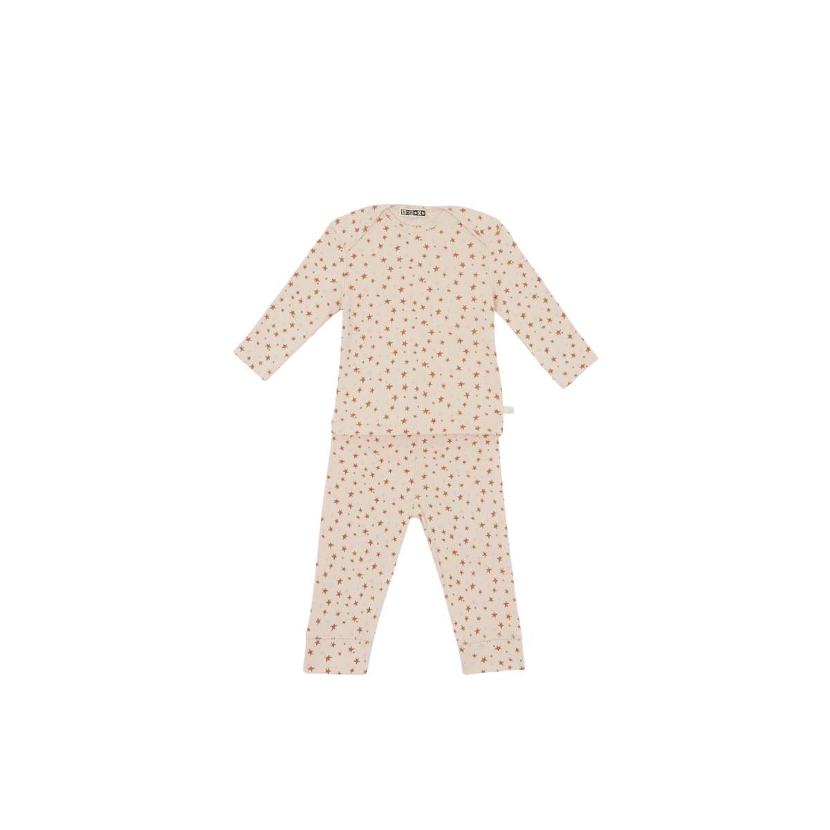 Bon Ton Ribbed Star Print Footie