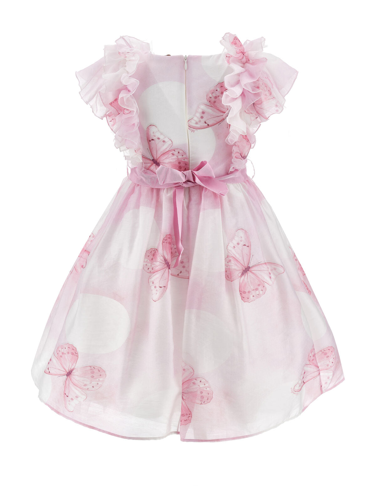 Monnalisa Butterfly Print Princess Dress