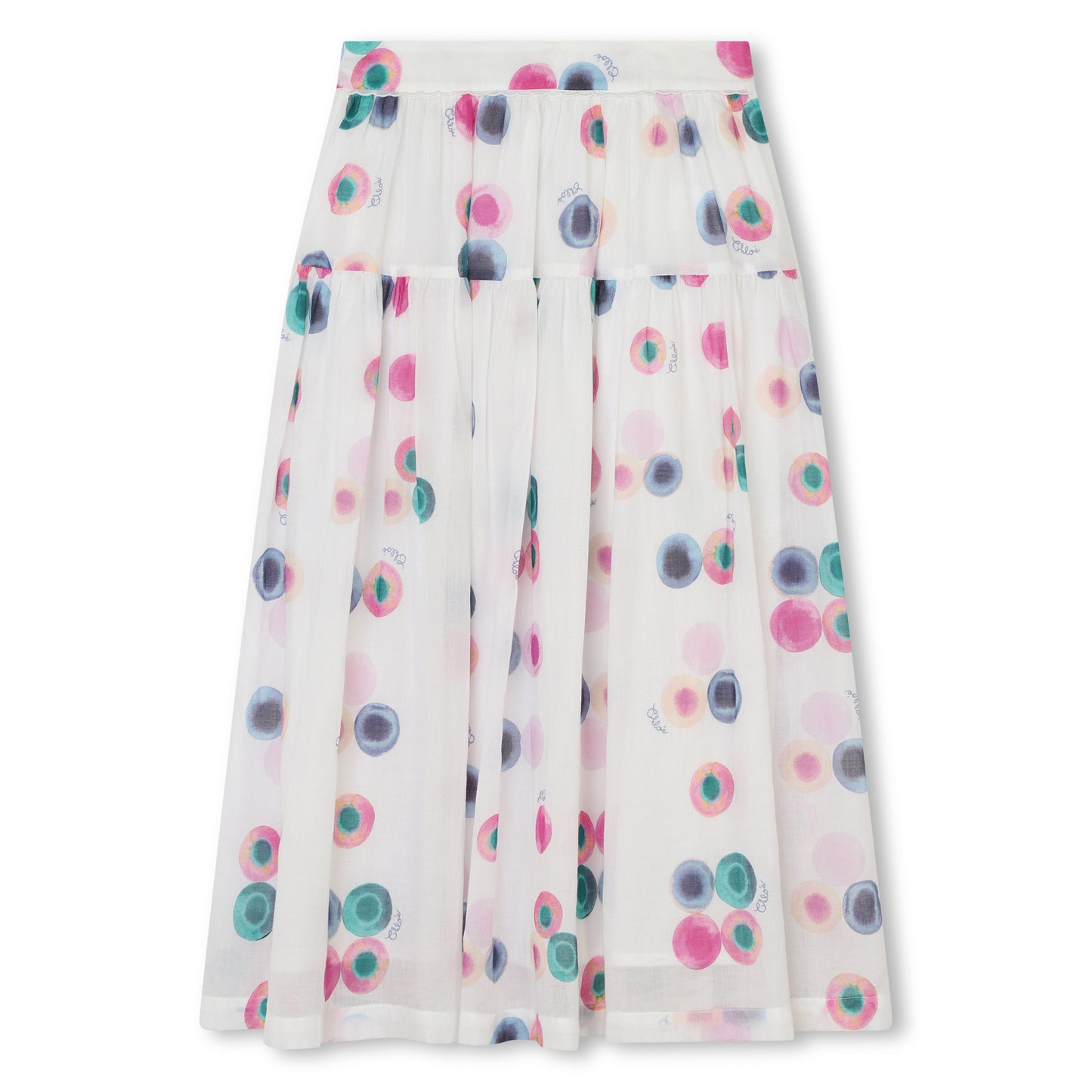 Chloe Water Color Spots Pleated Skirt