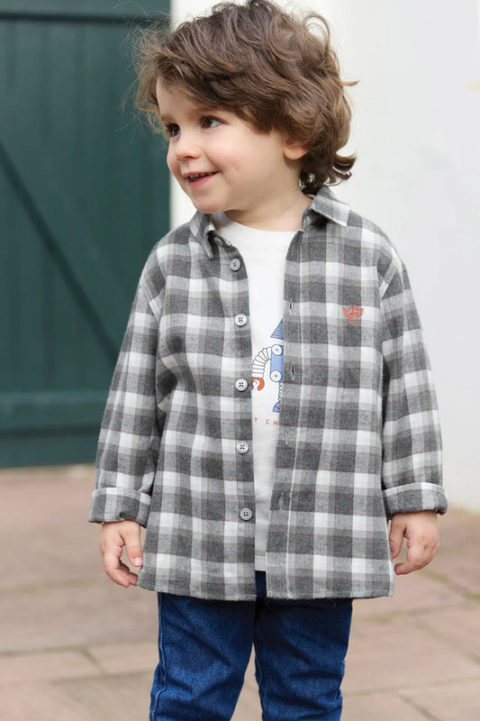 Tartine Boy's LS Plaid Button Up Shirt