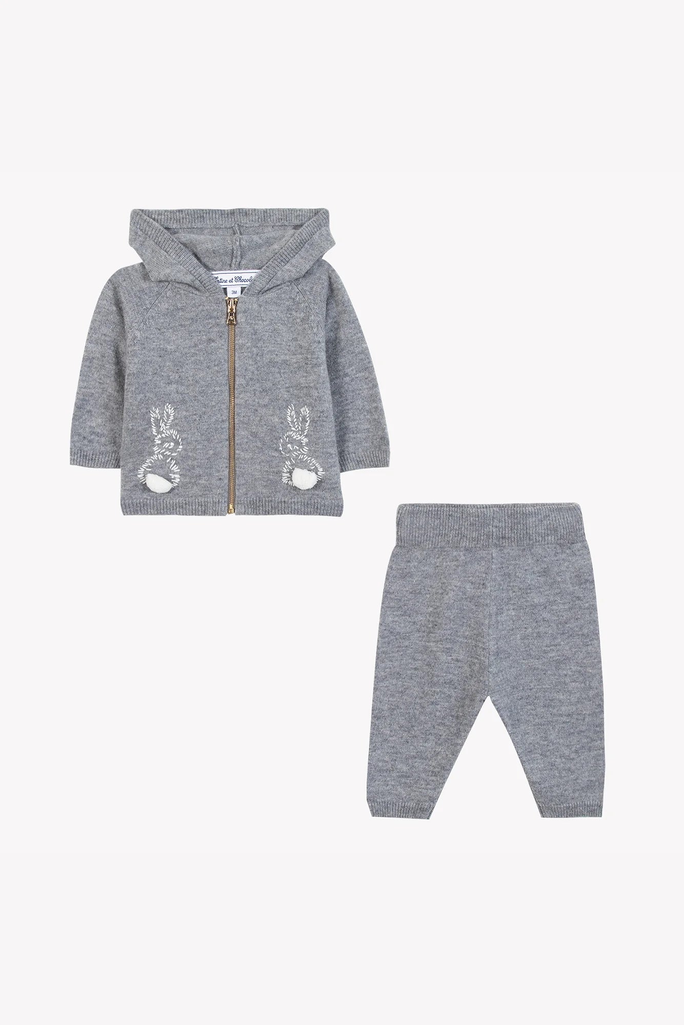 Tartine Knit Embro Bunny Outfit