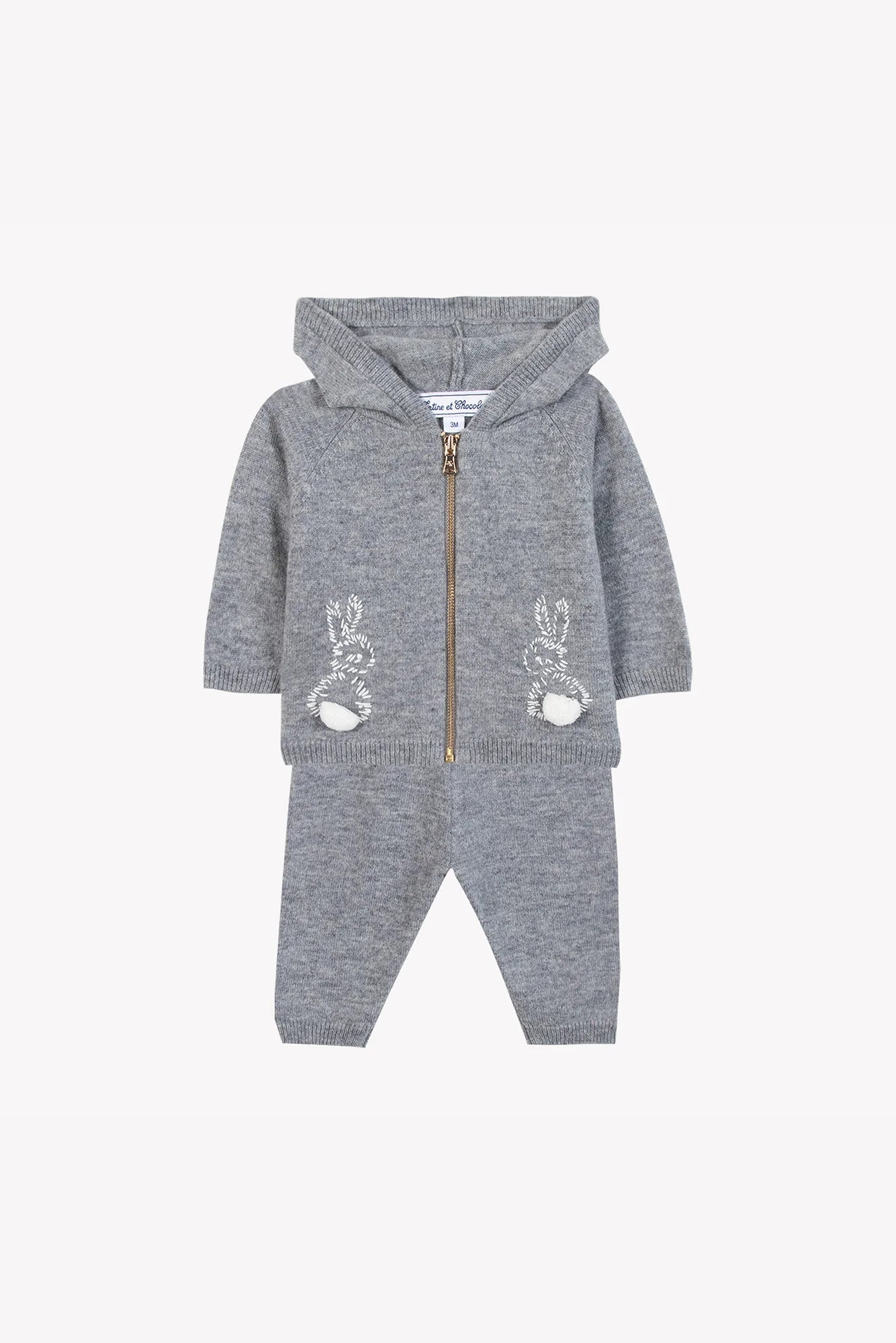 Tartine Knit Embro Bunny Outfit