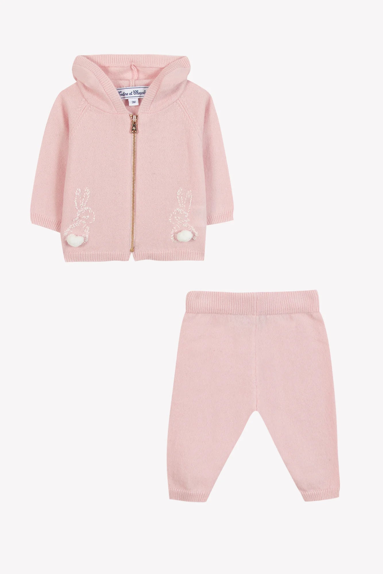 Tartine Knit Embro Bunny Outfit