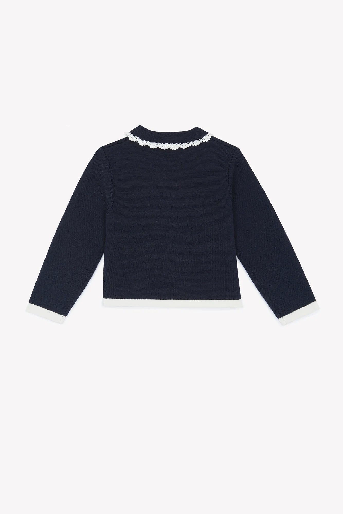 Tartine Embro Collar Logo Cardigan