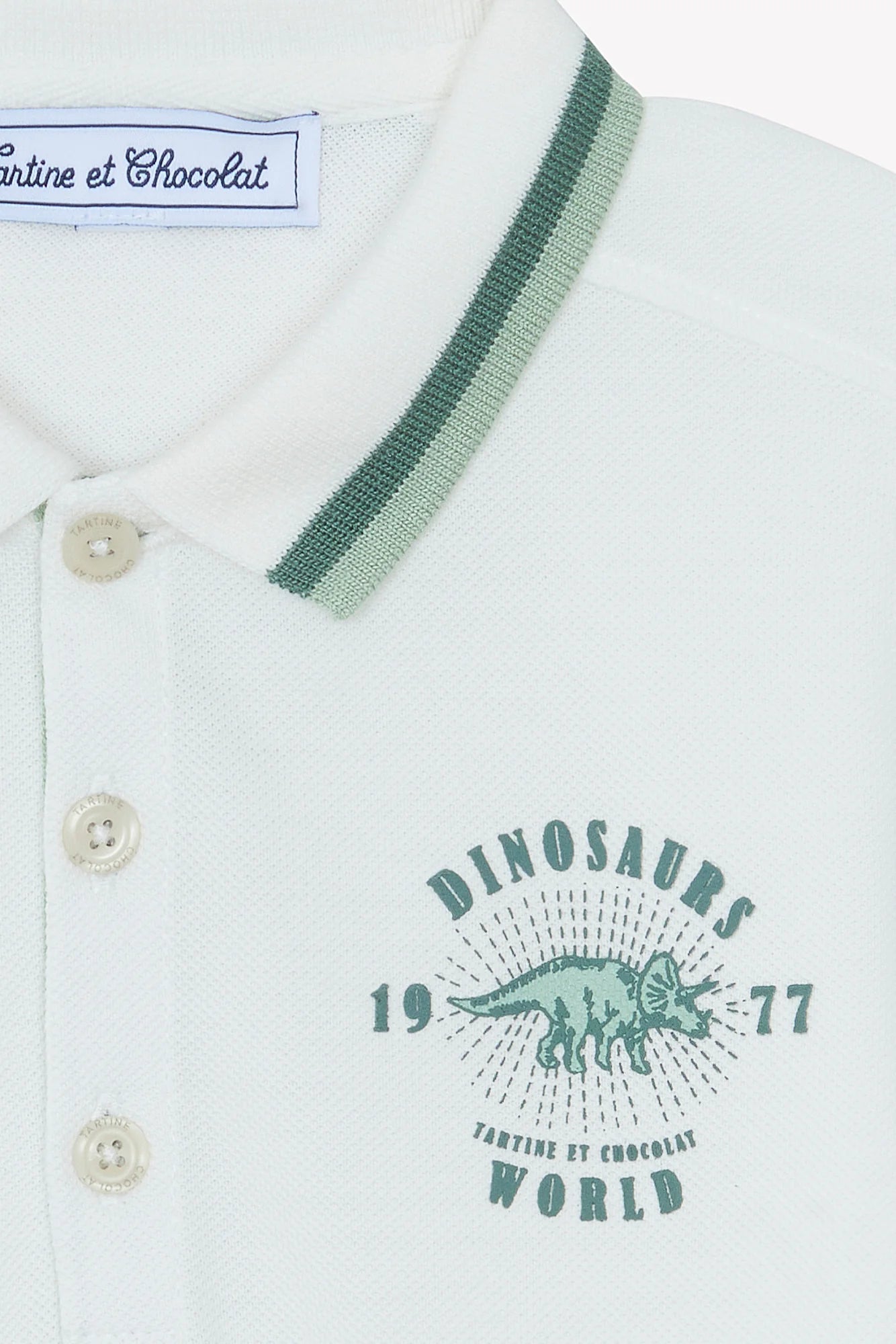 Tartine Trim Collar Logo Polo Shirt