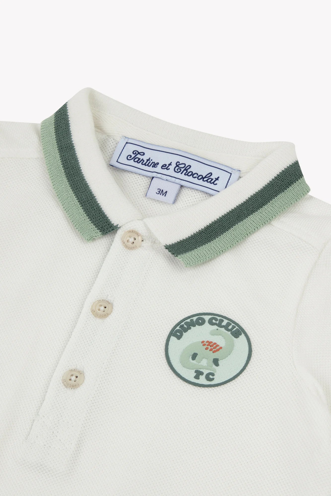 Tartine Boy's Trim Collar Logo Polo Shirt