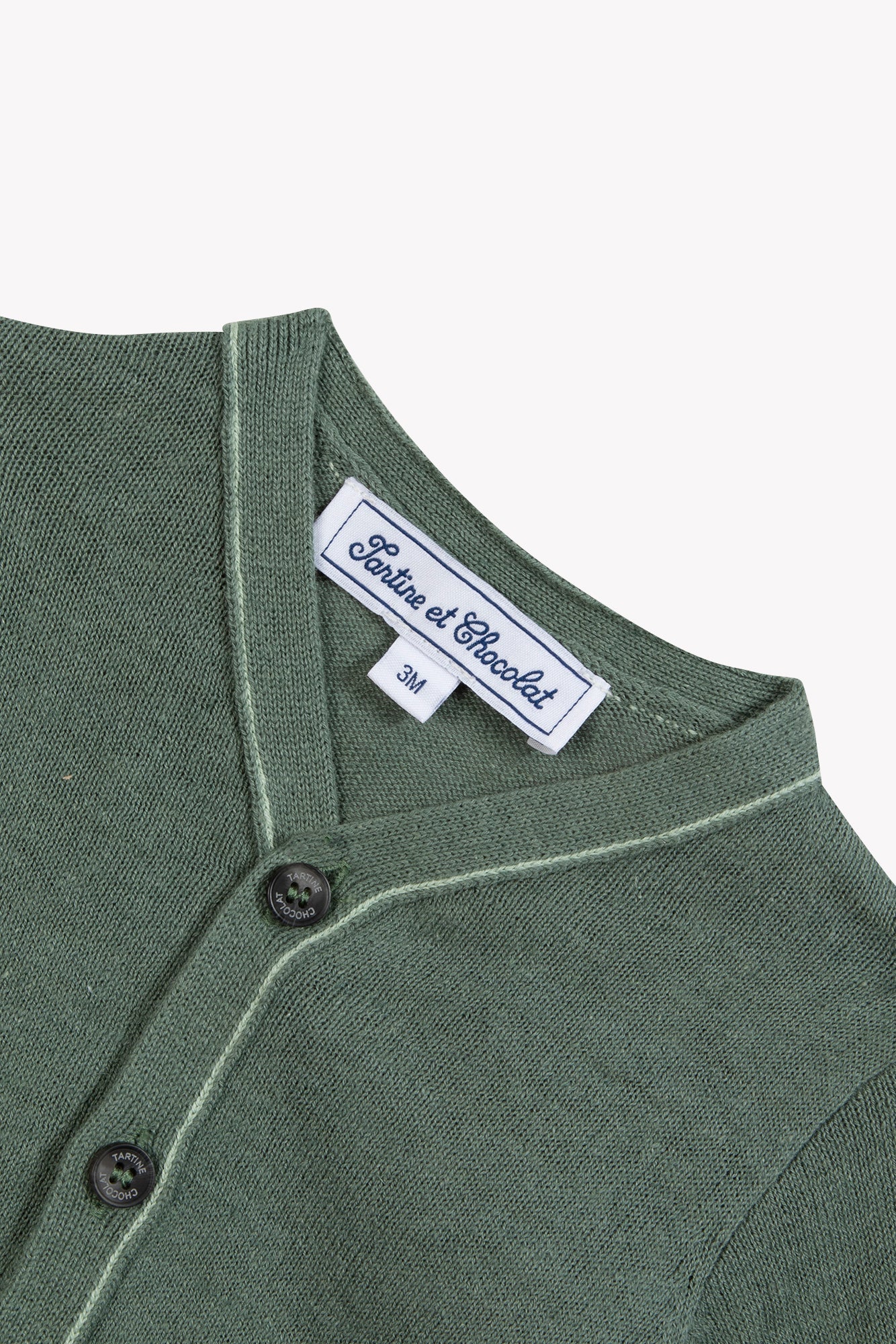 Tartine Boy's Border Outline Cardigan