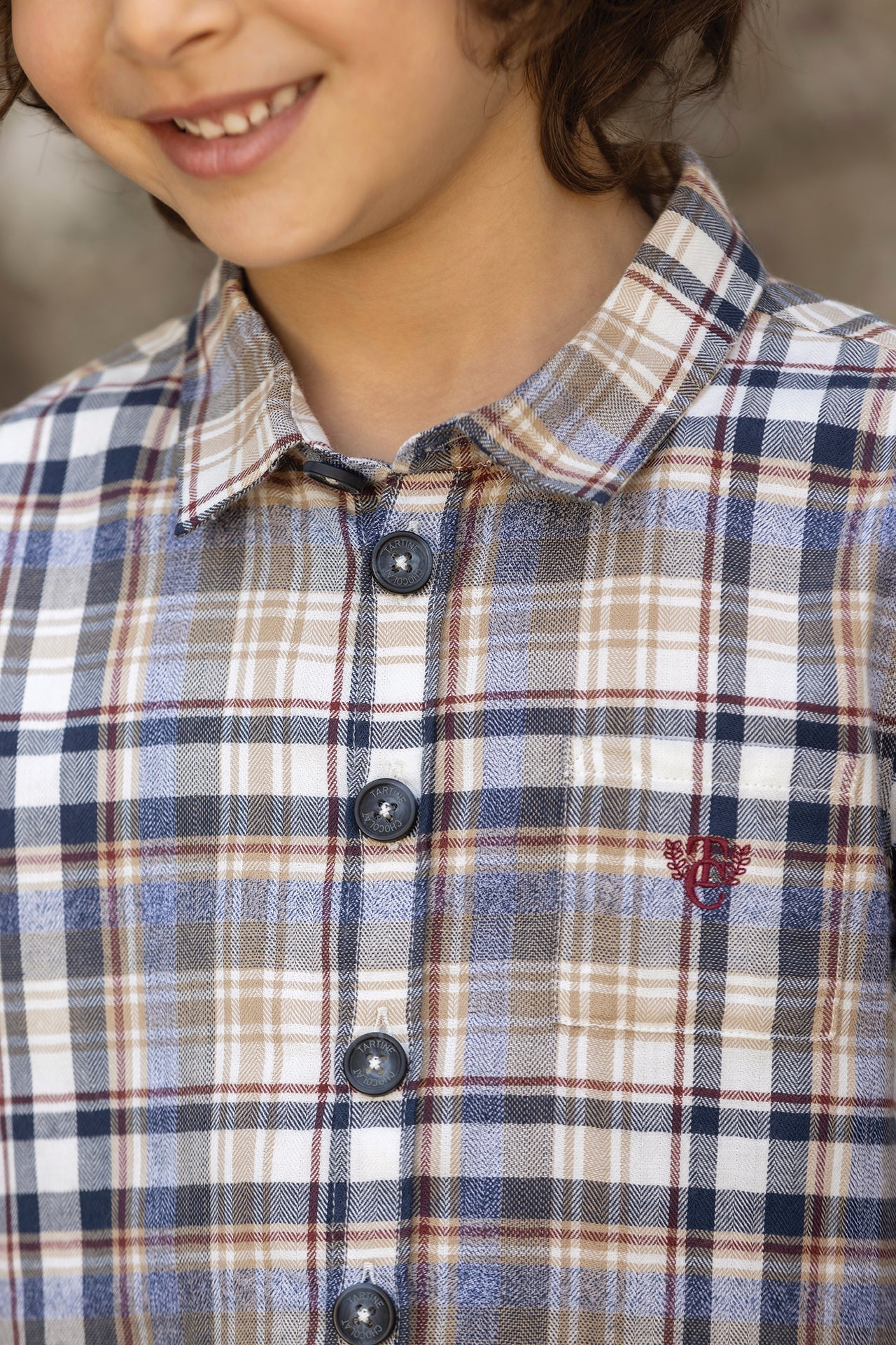Tartine Plaid Flannel Button Up Shirt