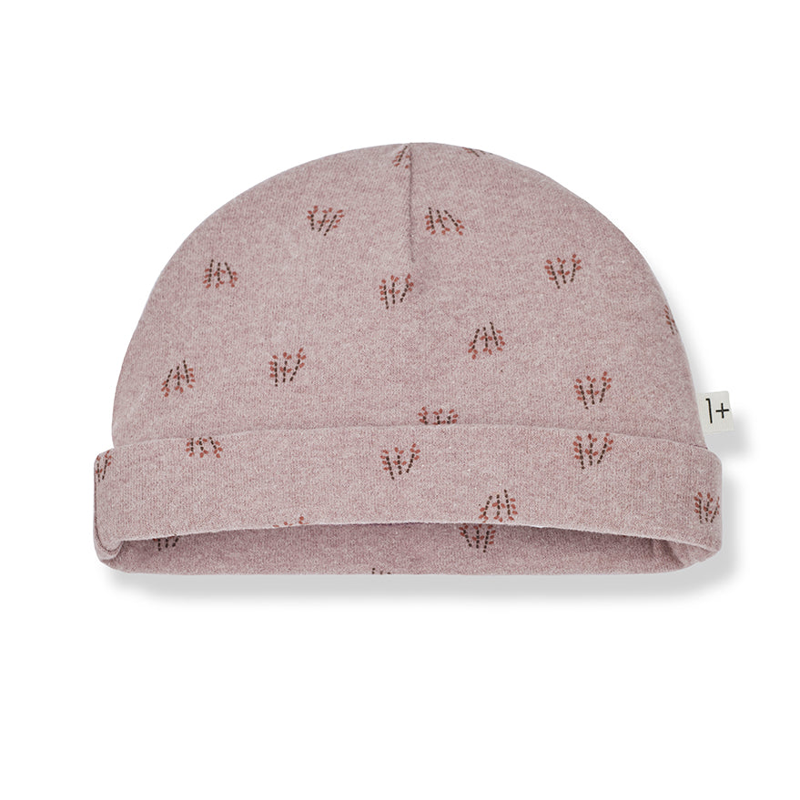 One + In the Family Melak Cora Print Footie & Hat Outfit