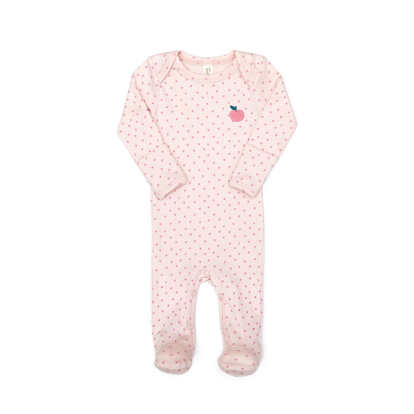 Tun Tun Baby Ribbed Hearts Footie