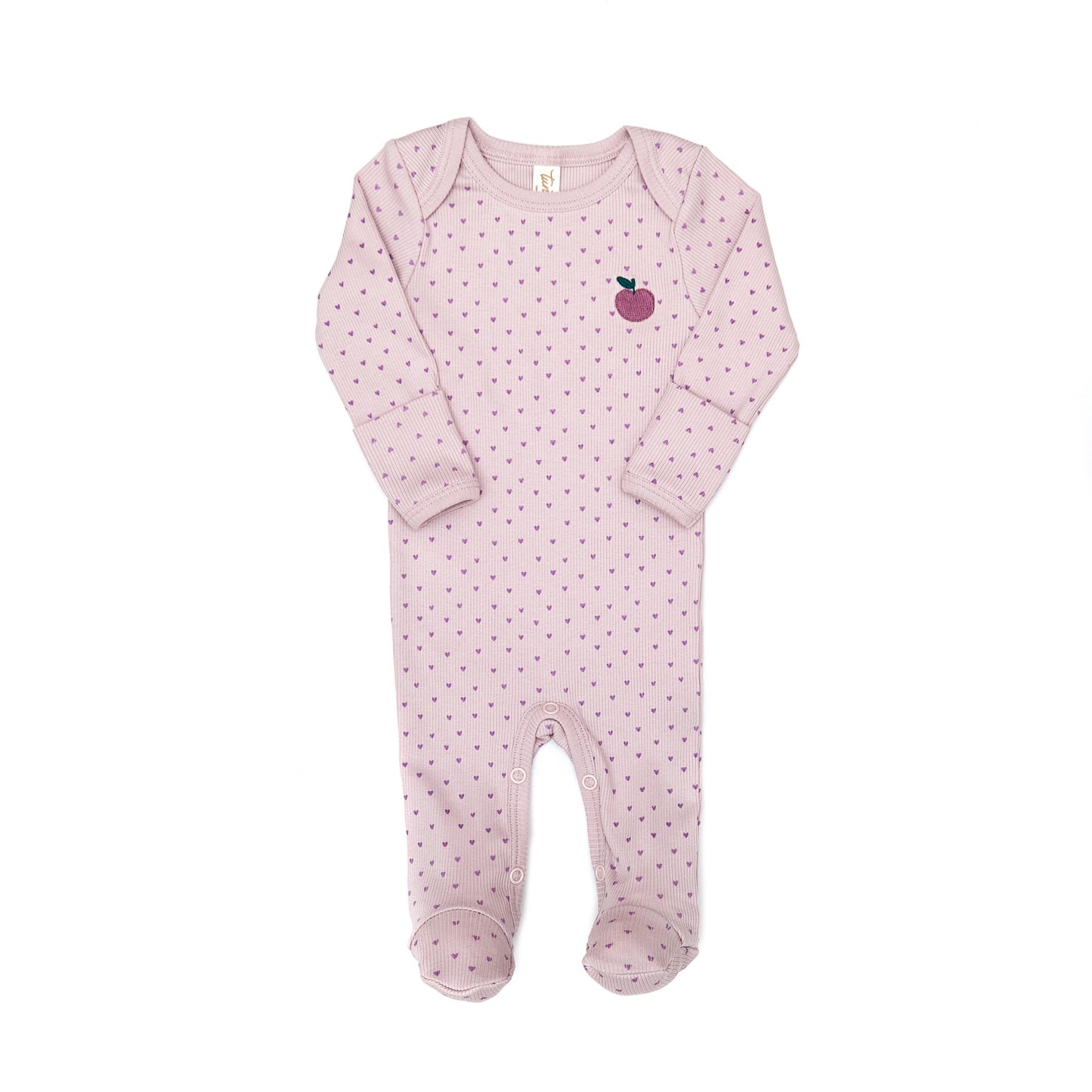 Tun Tun Baby Ribbed Hearts Footie