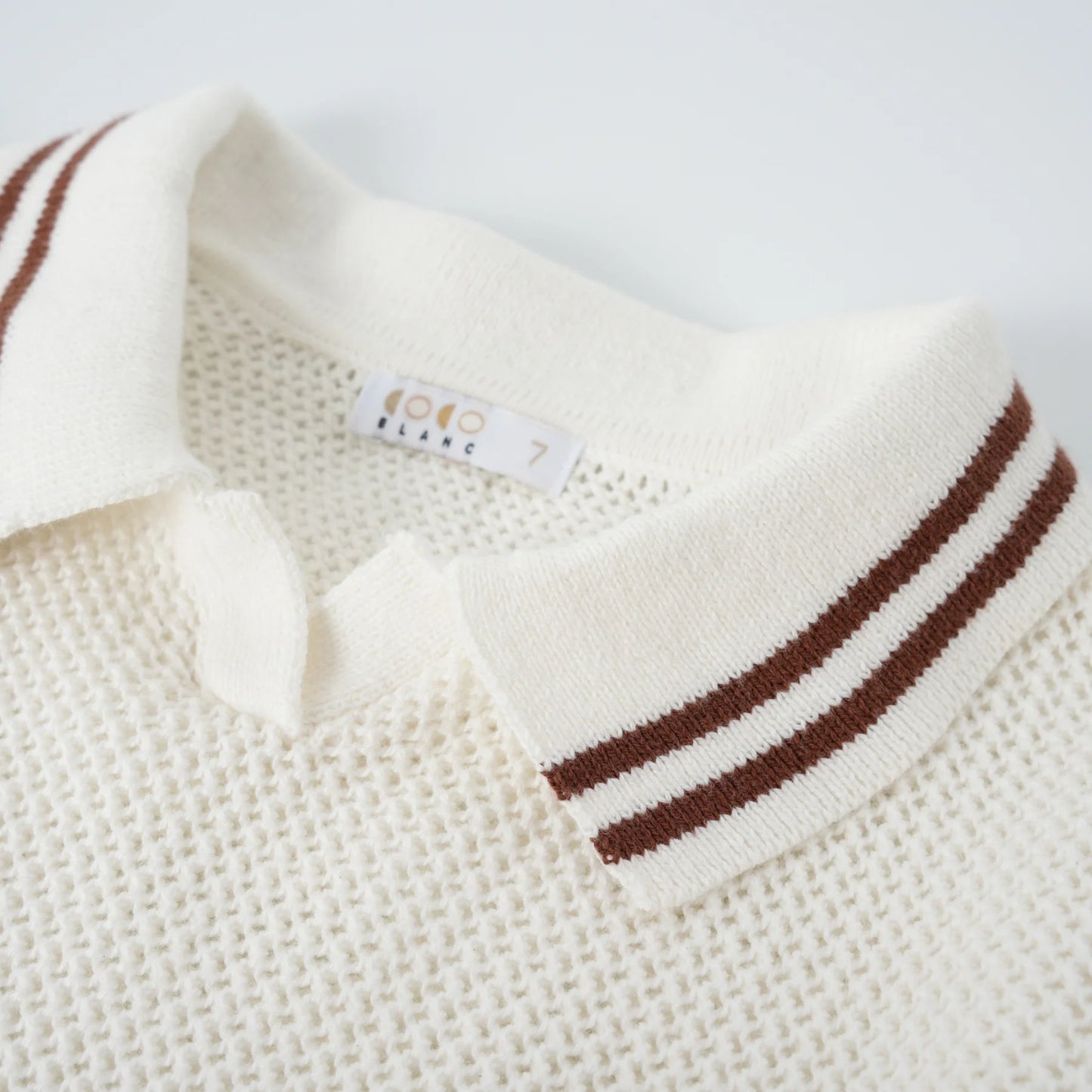 Coco Blanc Crochet Polo