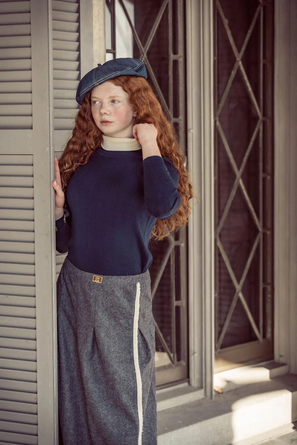 Coco Blanc Colorblock Turtleneck Top