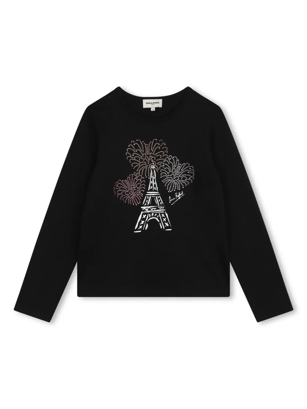 Sonia Rykiel LS Rhinestone Eiffel Tower T-shirt