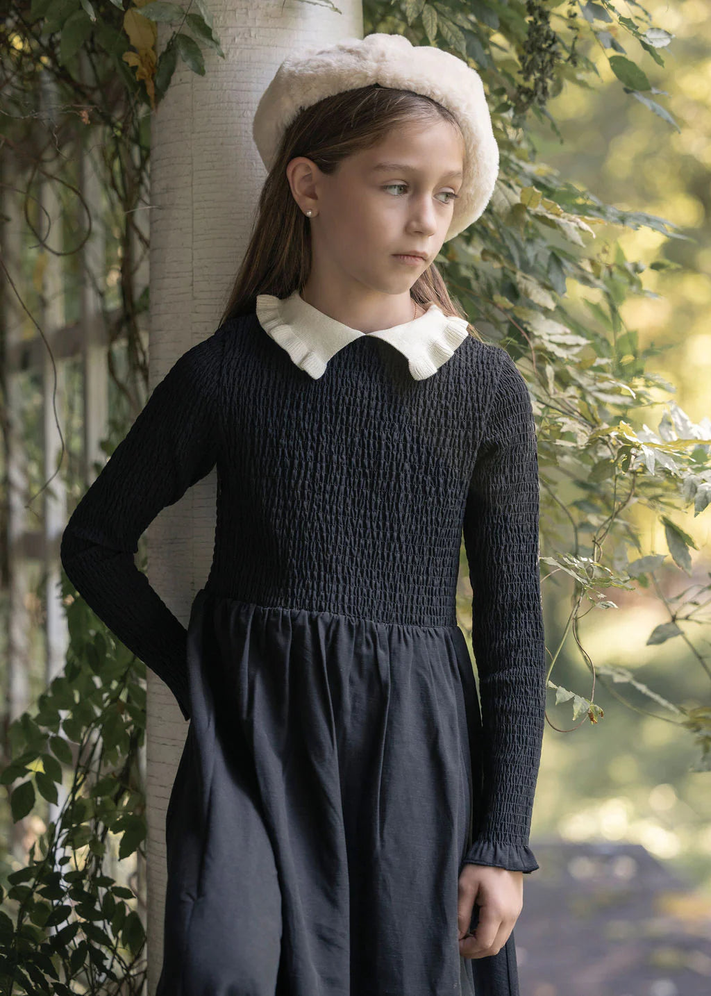 white top and black bottom dress Coco Blanc Collared Maxi Jumper – TuesdaysChild.com