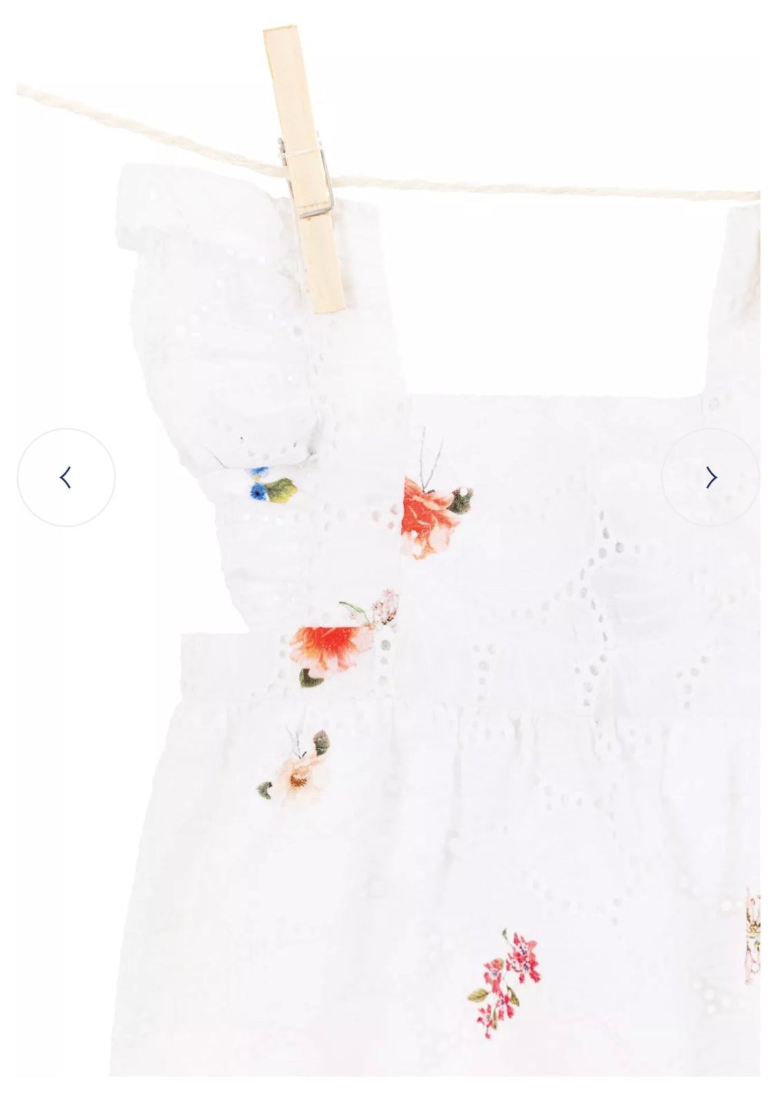 Tartine Sleeveless Flower Eyelet Romper
