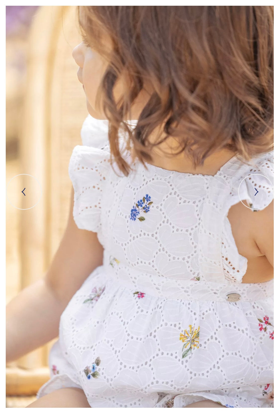 Tartine Sleeveless Flower Eyelet Romper