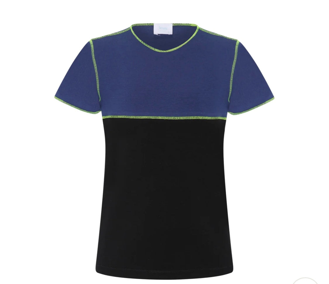 Heven Child SS V-neck Color Block T-shirt