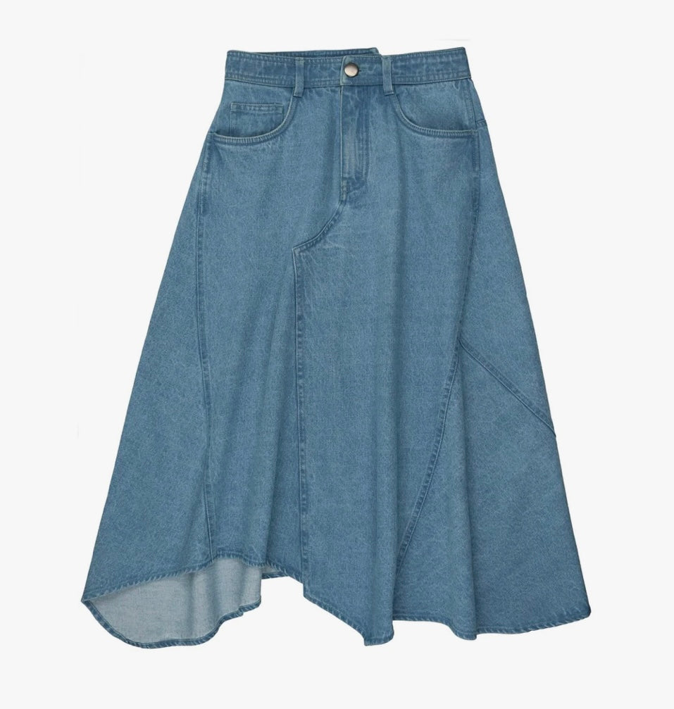 Coco Blanc Denim Maxi Skirt