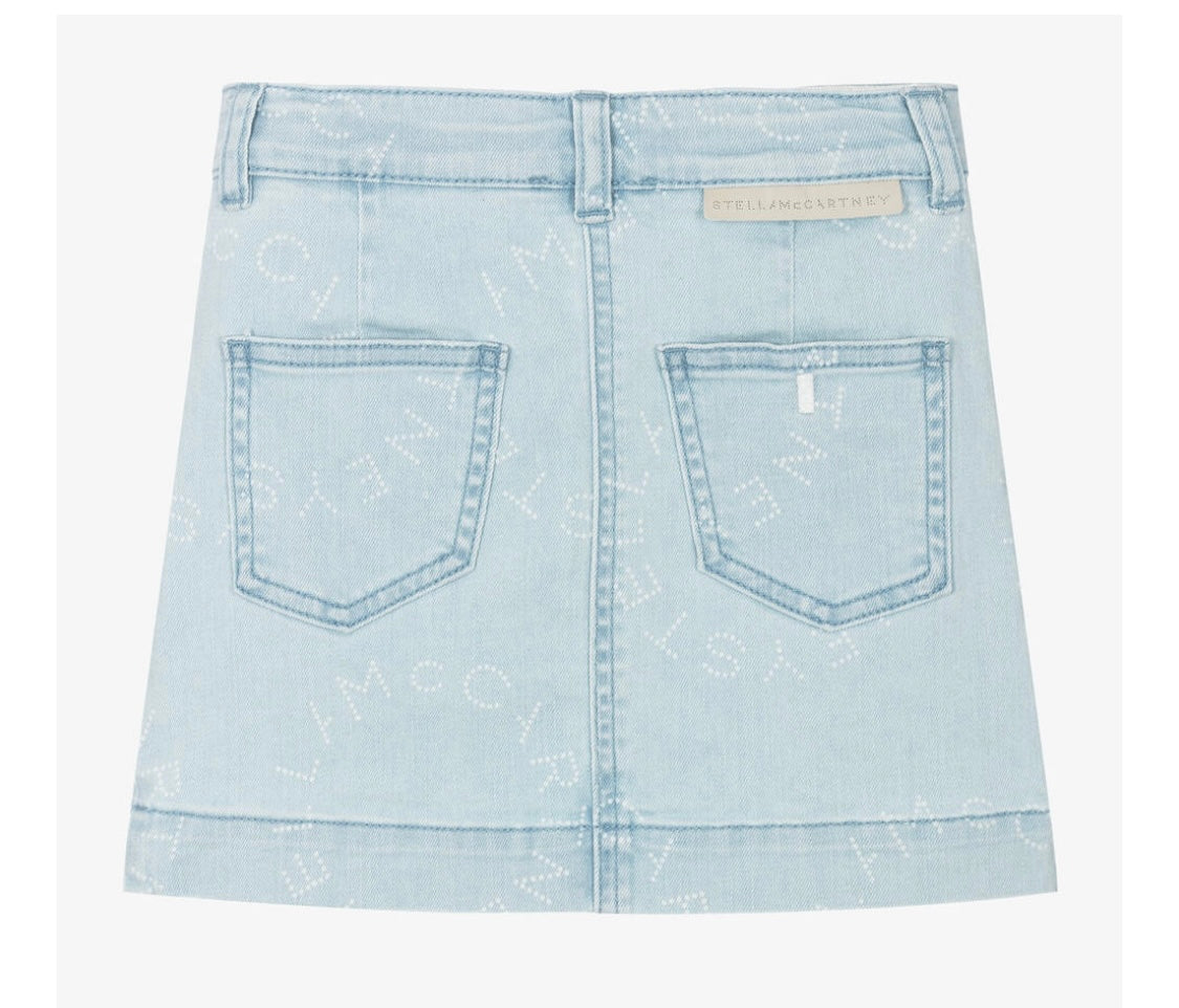 Stella McCartney Logo Denim Skirt