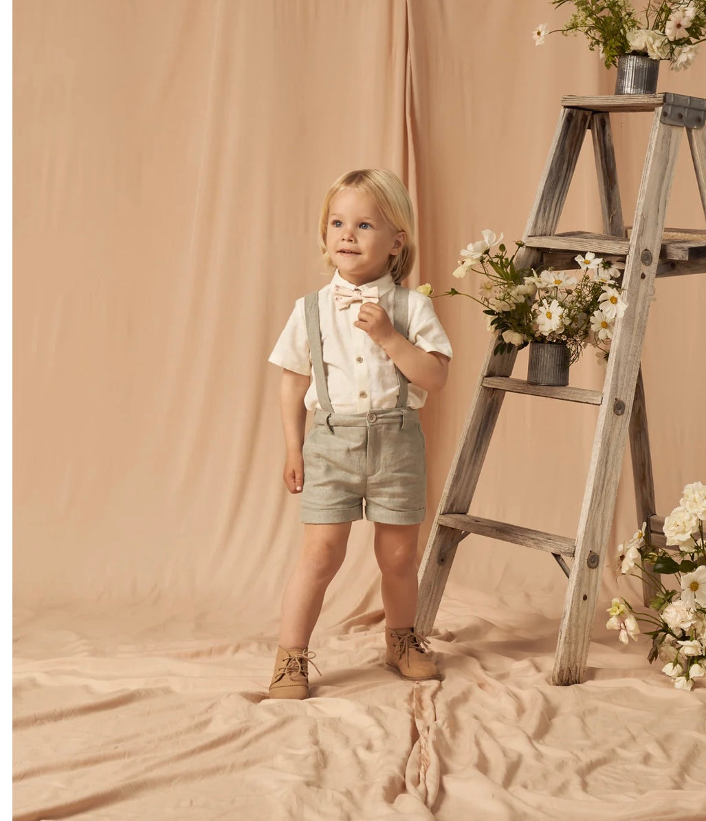 Noralee Linen Suspender Shorts