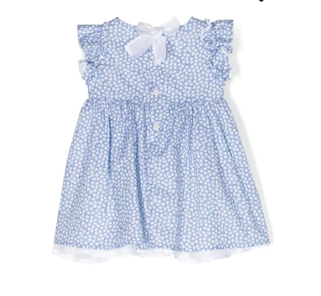 Il Gufo SS Floral Dress  w/ Bow