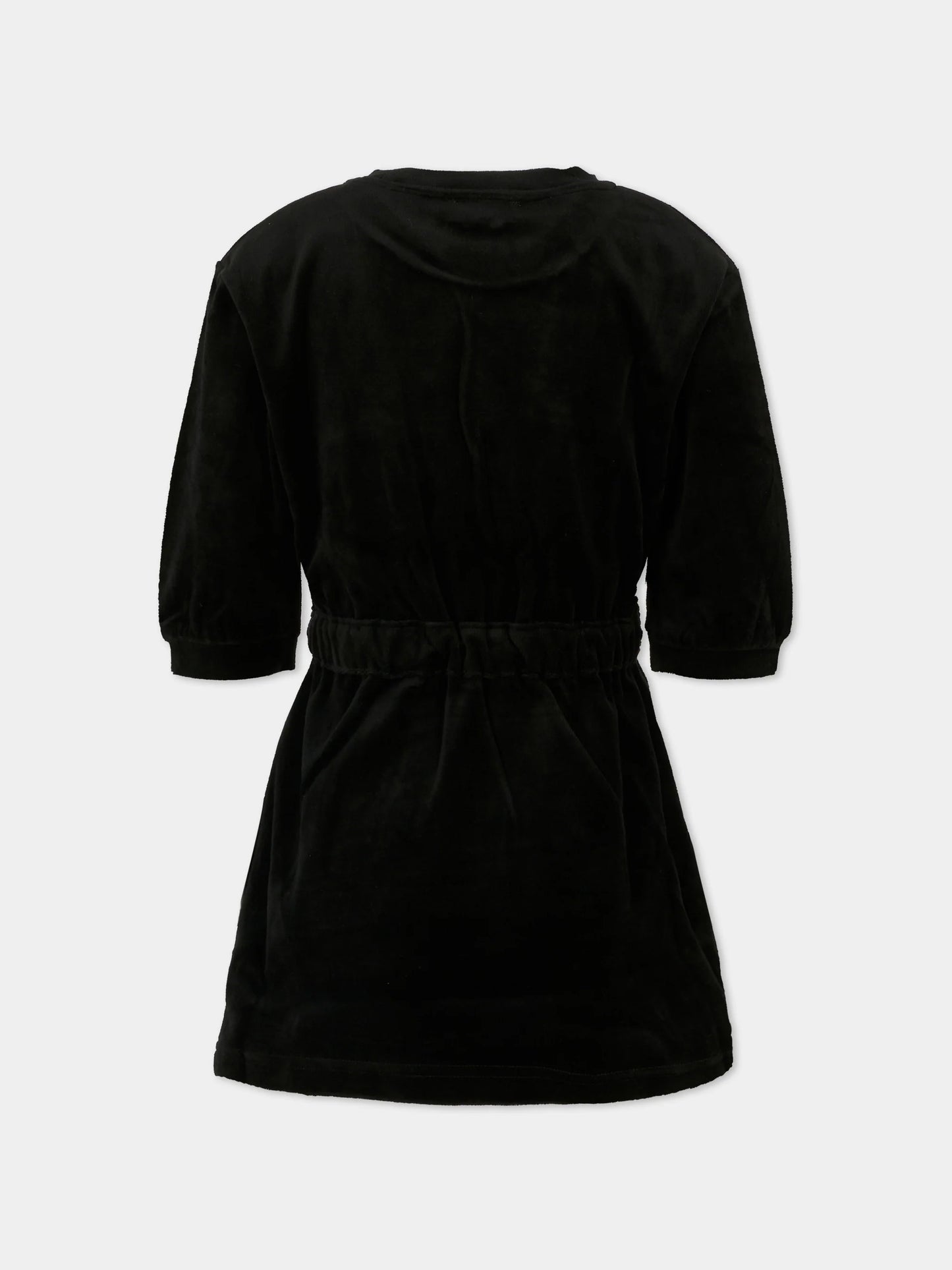 Sonia Velour Logo 3/4 Sleeve Dress