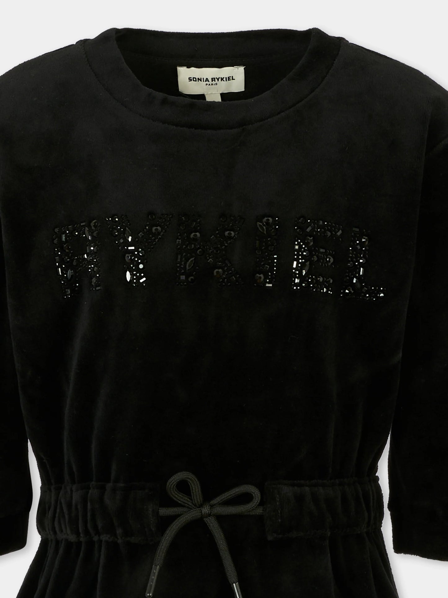 Sonia Velour Logo 3/4 Sleeve Dress