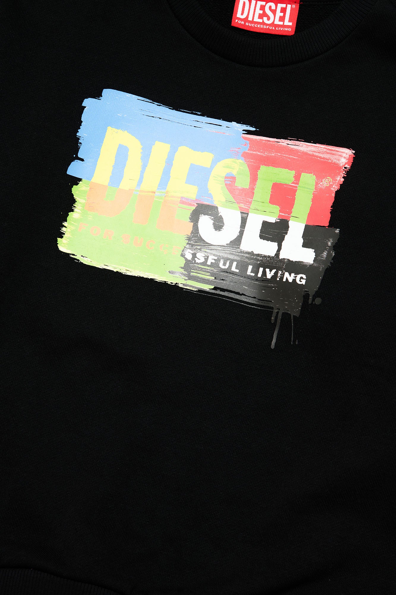 Diesel Unisex LS Pullover w/ Front Logo Print