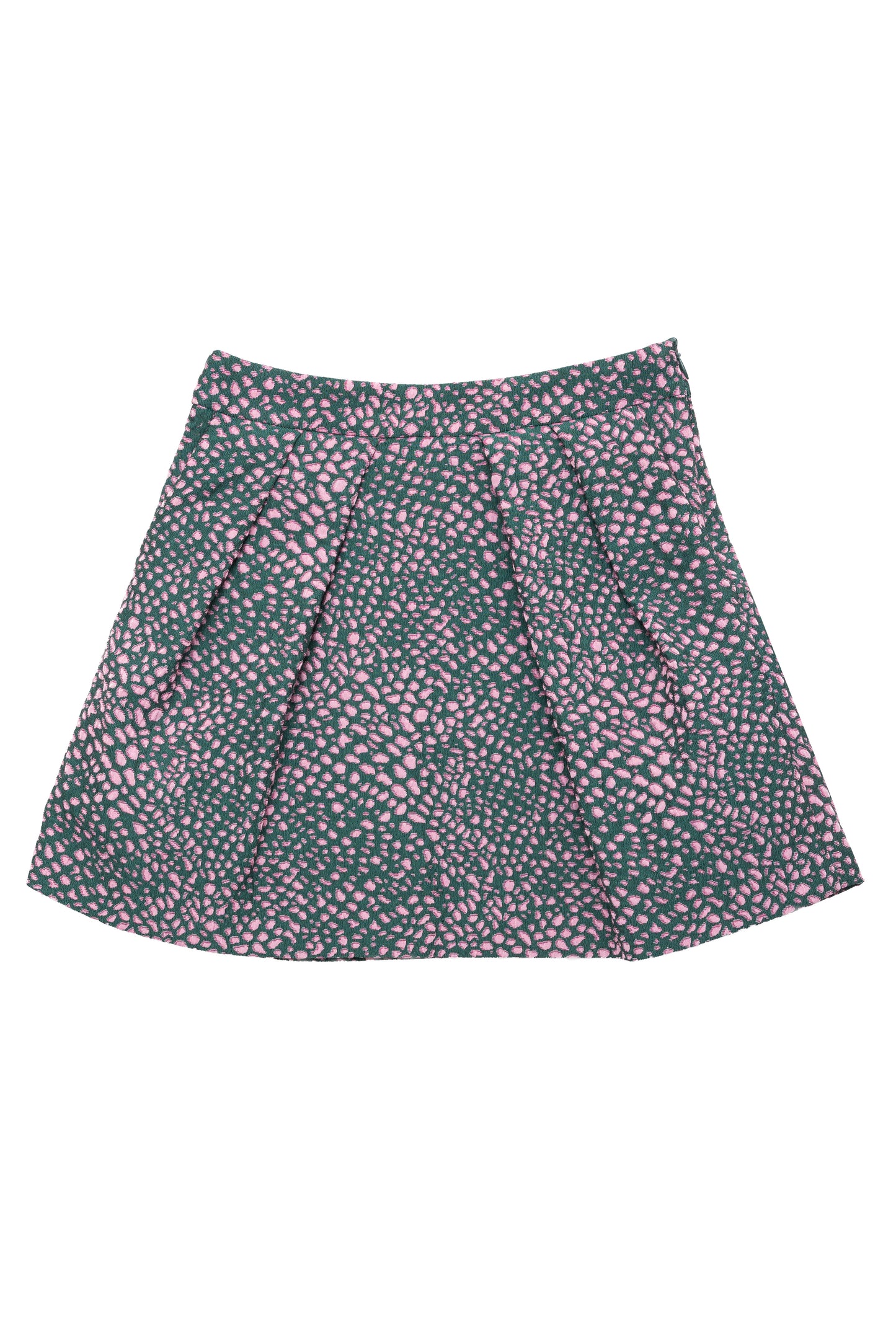 Mimisol Flower Embellished T-shirt & Jacquard Skirt Set