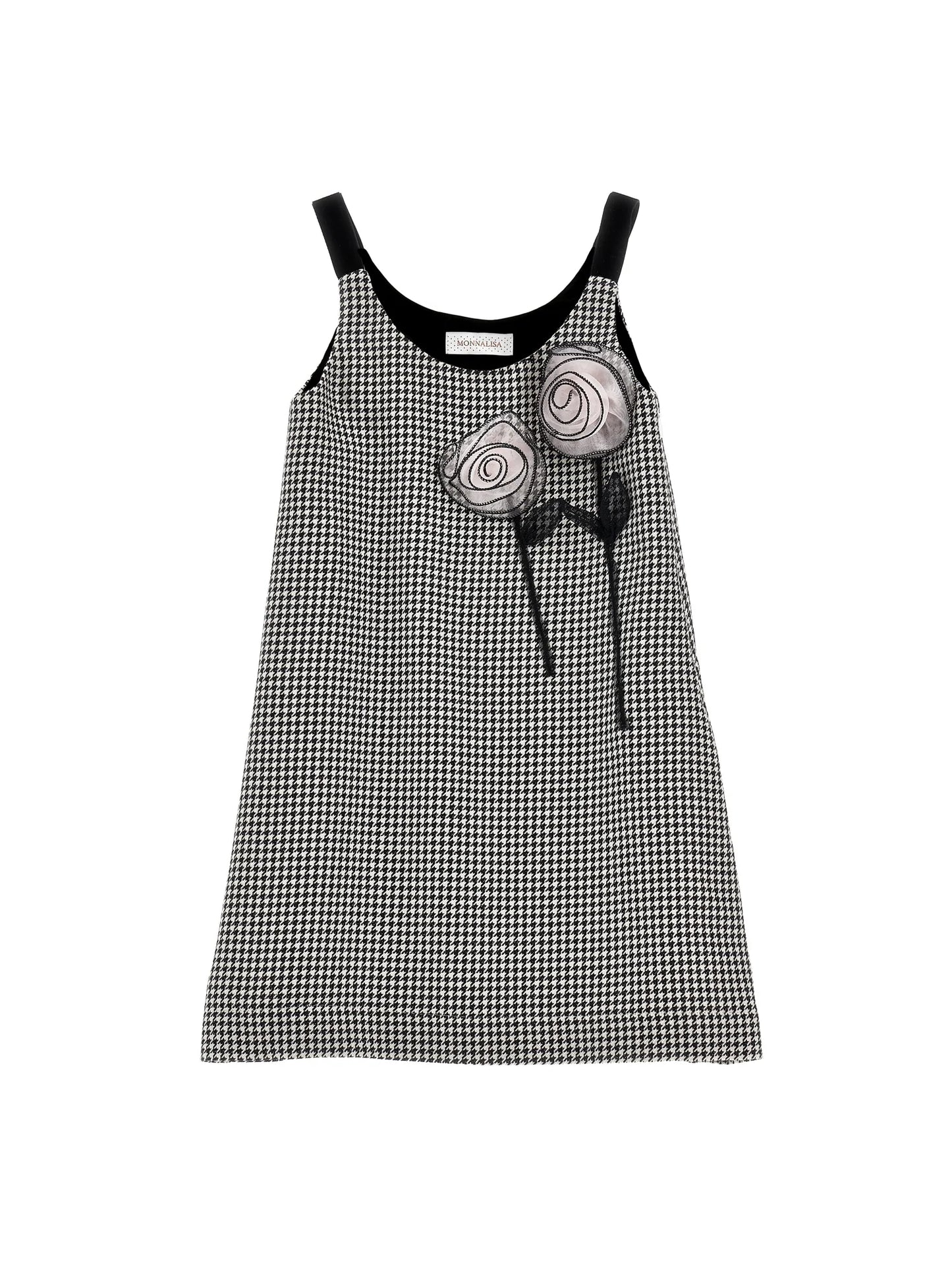 Monnalisa Sleeveless Herringbone Dress