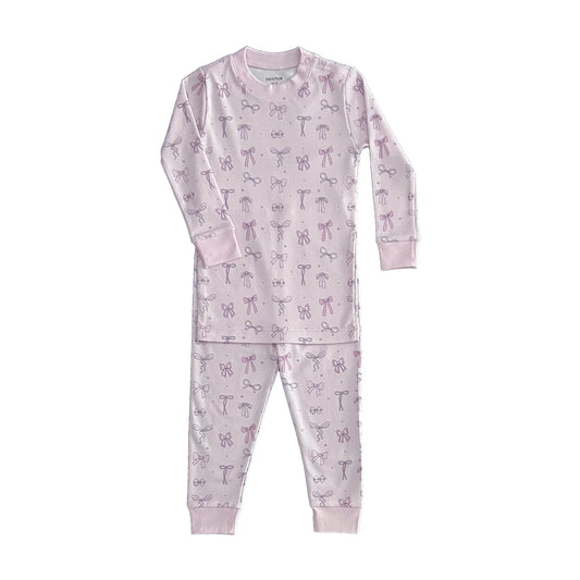 Noomie Bows Print Pajama Set