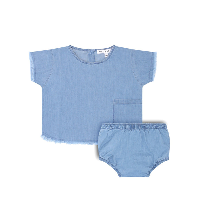 Little Parni Denim Baby Outfit TuesdaysChild.com Little Parni Denim Baby Outfit TuesdaysChild.com