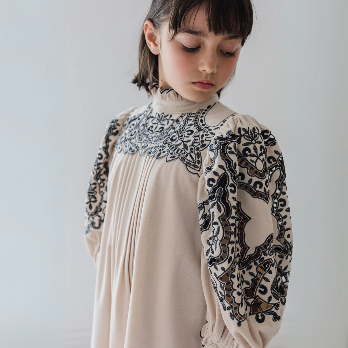 Petite Amalie Cord Embroidered Smock Dress | Tuesday's Child