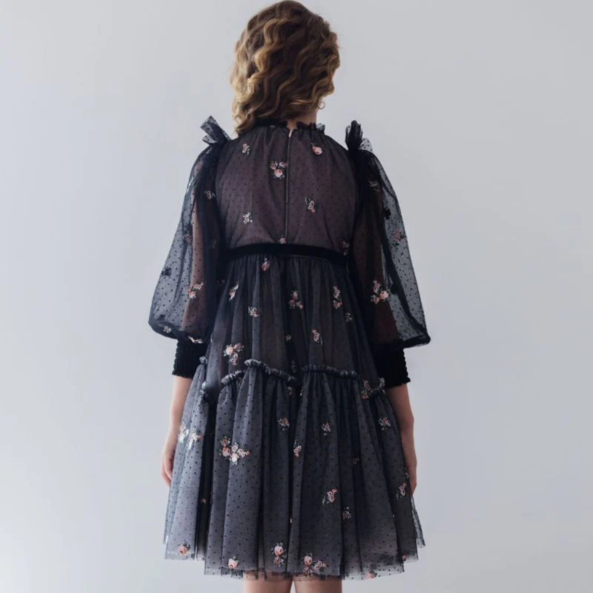 Petite Amalie Rosebud Embroidered Dress | Tuesday's Child